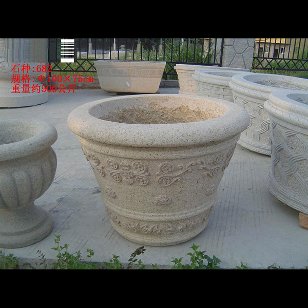 granite flowerpot