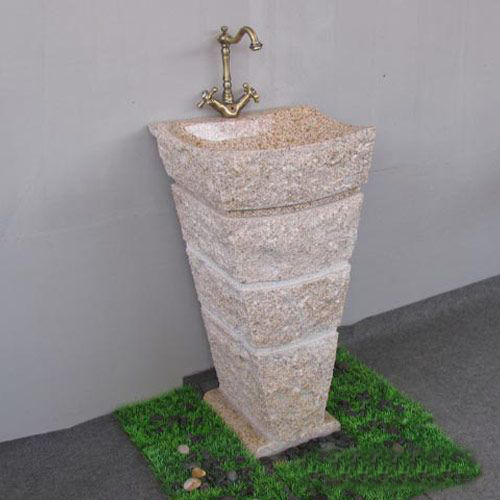 stone pedestal sink